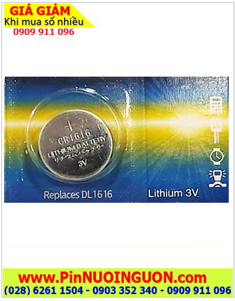 Pin CR1616 _Pin Philips CR1616; Pin đồng xu 3v lithium Philips CR1616 chính hãng